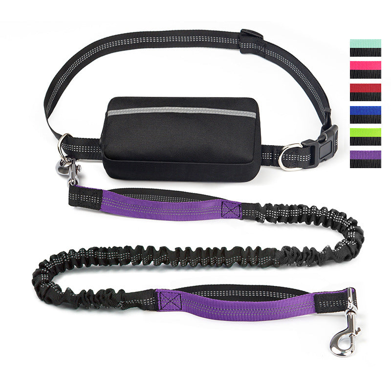Cross-Border Adventure Together — Hands-Free Dog Walking Belt with Storage Pouch & Bungee Leash