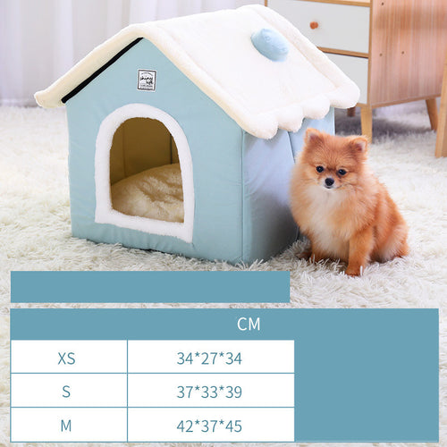 Warm Closed Dog or Cat Kennel House for our Furry & Cute Pets