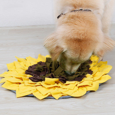 Sniff, Seek & Snack — Sunflower Snuffle Mat for Slow Feeding & Enrichment