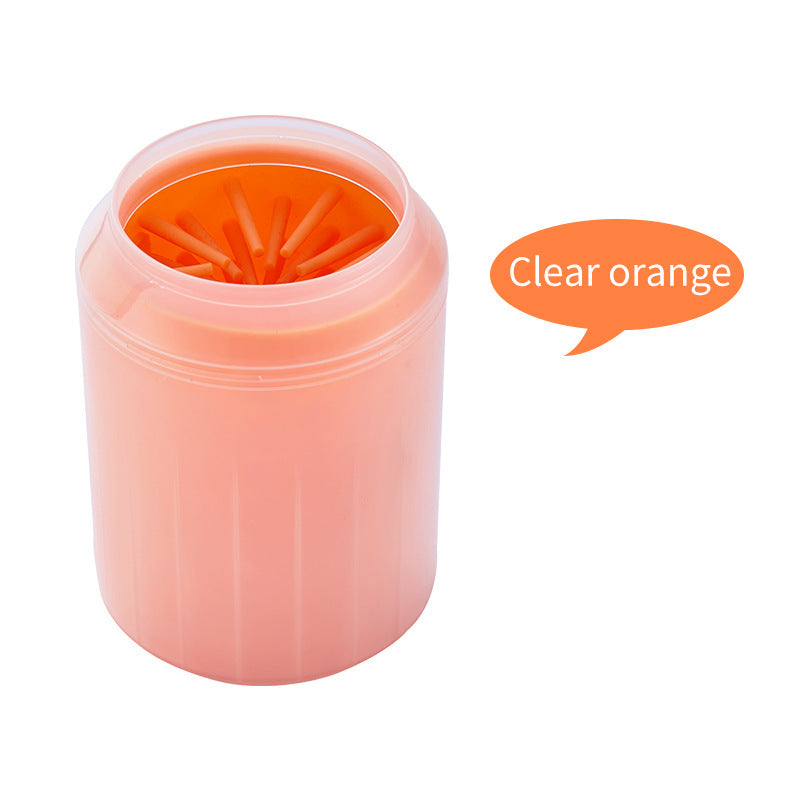 Pet Foot Wash Cup for Dogs - Cleaning Tool and Brush