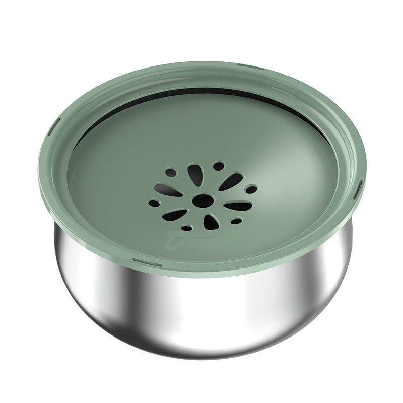 Stainless Steel Large Cat & Dog Water Bowl with Splash Guard