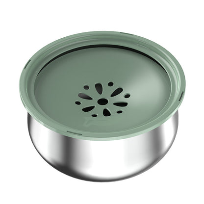 Stainless Steel Large Cat & Dog Water Bowl with Splash Guard