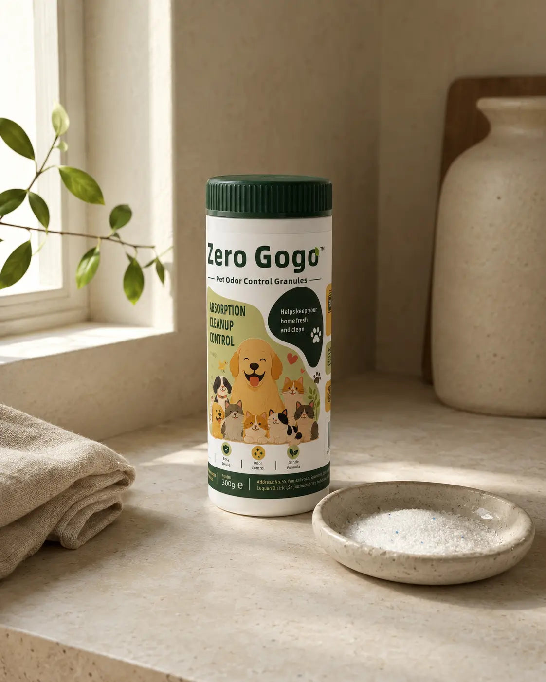 Sprinkle, Clump & Sweep — Rapid-Clumping Pet Mess Absorber with Enzyme Odor Control